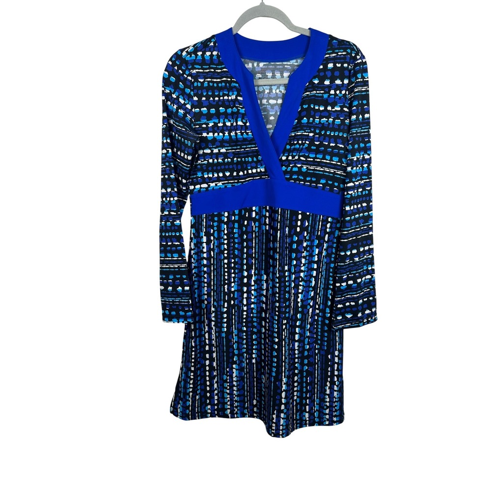 Coolibar‎ Tunic Dress Women XS Blue Very Good UPF 50+ Sun Protection Long Sleeve